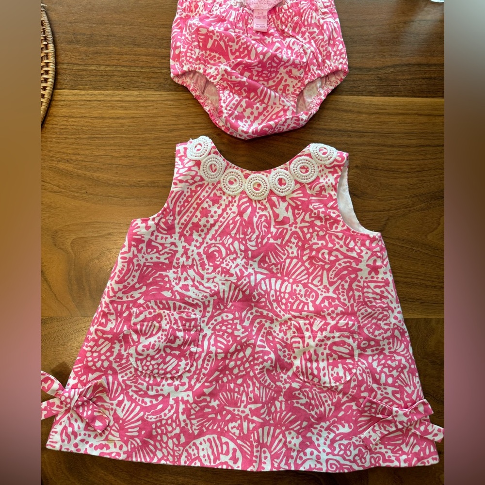 Lilly Pulitzer Pink and White Kids Dress